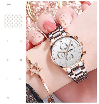 NIBOSI New Fashion Watch Female Business Ladies Luxury Girl Wristwatches Top Quality Brand Design Women Watch Relogio Feminino