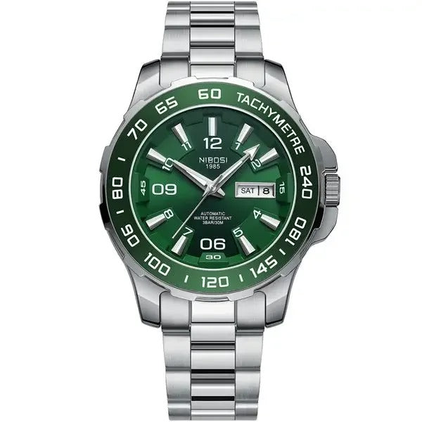 NIBOSI Mechanical Mens Watches Top Brand Luxury Military Men's Wristwatch Automatic Watch Waterproof Sports Calendar Week Clock