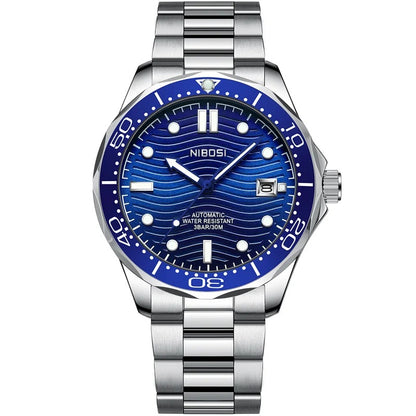 NIBOSI Automatic Wristwatch Waterproof Mechanical Watch Man European American Business Vintage Casual Watches Date Reloj Hombre