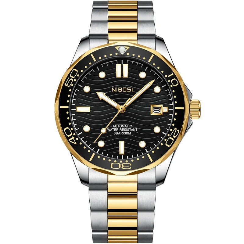 NIBOSI Automatic Wristwatch Waterproof Mechanical Watch Man European American Business Vintage Casual Watches Date Reloj Hombre